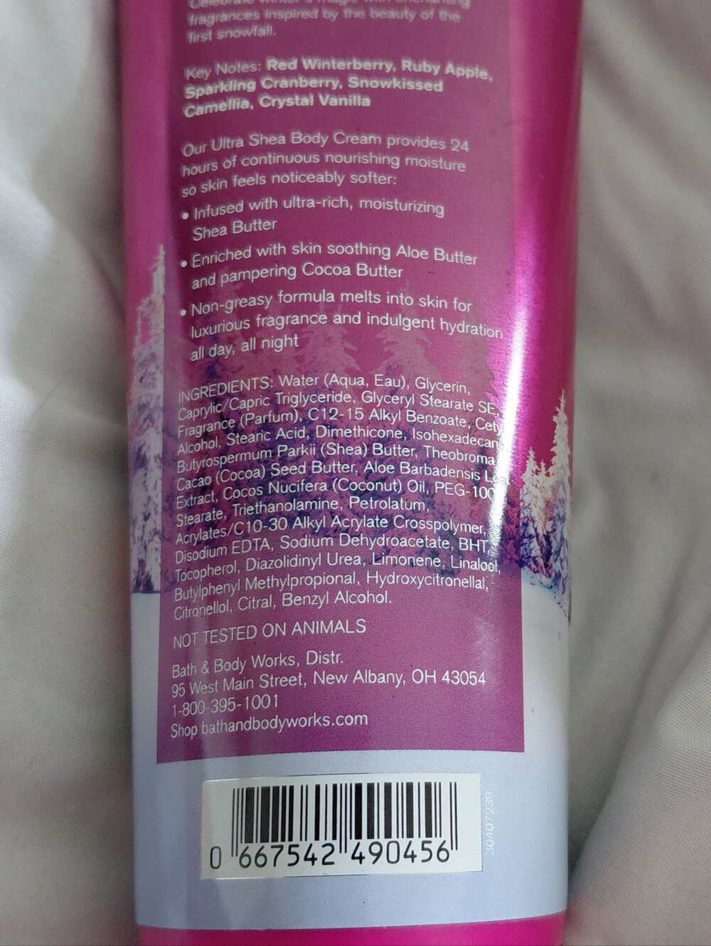 Bath & Body Works Winterberry Wonder Ultra Shea Body Cream - Pink, White - Picture 2 of 2